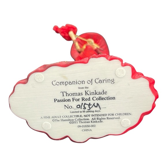 Thomas Kinkade Passion For Red Collection Companion of Caring Figurine 0155M - Picture 4 of 7
